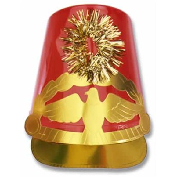Beistle 66135-R - Chapeau Tambour en Plastique - Rouge - Lot de 12