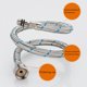 thumbnail image 2 of Ounissouiy Mangueras de plomería de línea de agua de nuevo estilo trenzadas G1/4 agua fría caliente conector de grifo de suministro de acero Juegos de accesorios de baño 80cm, 2 of 6