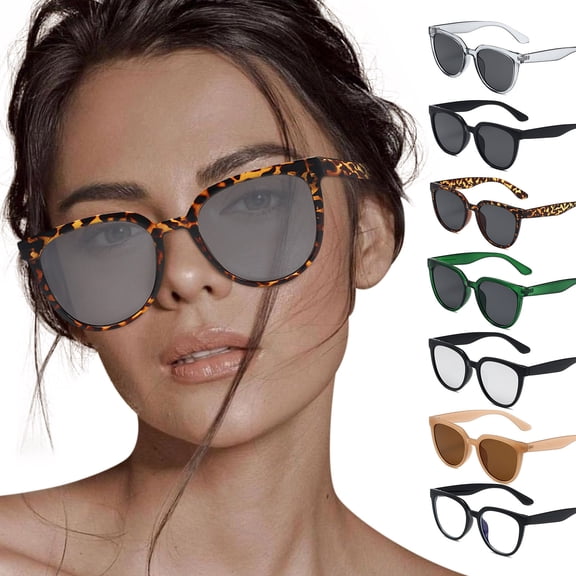 Siminsem Polarized Sunglasses for Women Men Classic Square Frame Retro Shades UV400 Protection Anti Glare Lightweight Sunnies Driving Fishing Outdoor, Silver, One Size