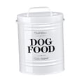 thumbnail image 4 of Contenedor de premios para perros con tapa hermética, tarro de galletas para mascotas, de hierro galvanizado, elegante Blanco, 4 of 9