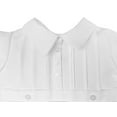 thumbnail image 4 of Little Things Mean A Lot Baby Boys White Short Sleeve Collared Romper Coverall with Pin-Tucking, 4 of 6
