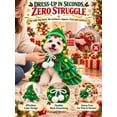 thumbnail image 4 of Christmas Tree Pet Cape Costume with Hood, Winter Holiday Cloak Outfit for Cats and Small Dogs, 4 of 10