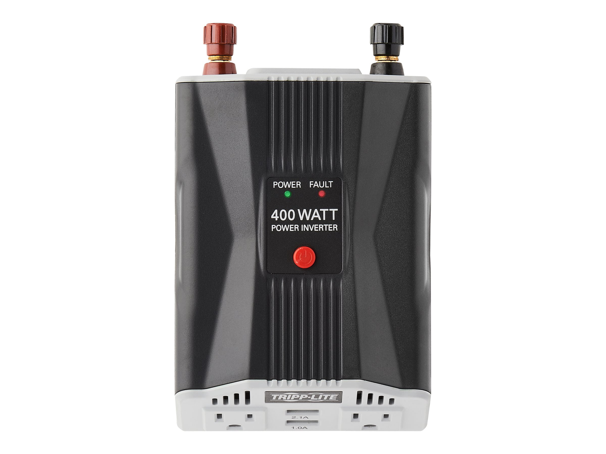Tripp Lite 400W Car Power Inverter with 2 Outlets & 2 USB Charging Ports, Ultra-Compact (PV400USB)