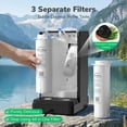 thumbnail image 5 of Ecoviva EM5 Countertop RO Water Filter, 8-Stage RO with Alkaline Mineralization, 40oz Glass Pitcher, Compact, Installation-Free, 13.6" x 12.4" x 6.8", Home & RV, with Extra RO Filter, 5 of 10