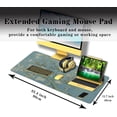 thumbnail image 3 of Big Mouse Pad Modern Desk Pad Computer Desk Mats Large Mouse Pads Large Mousepad Waterproof Non-Slip Rubber Base 35.4 X 15.7 for Game Office, Vincent Almond Blossom, 3 of 6