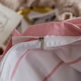 thumbnail image 5 of Yeater Ensemble de Literie Housse de Couette à Rayures 3 Pcs, Rose, Grand Lit, 5 of 5