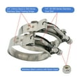 thumbnail image 6 of 3.25" T-Bolt Hose Clamp - Working Range 78mm - 86mm for 3.25" Hose D, Stainless Steel Bolt, Stainless Steel Band Floating Bridge and Nylon Insert Locknut (78mm - 86mm, 2 pack), 6 of 7
