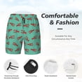 thumbnail image 5 of Lsque Mens Swim Trunks Cartoon Lobsters 4 Pattern - Bathing Suit Compression Liner - Beach Swim Shorts Swimwear - (S-3XL) - Stretch Quick Dry -, 5 of 9