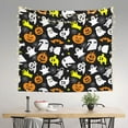 thumbnail image 3 of Halloween Tapestry Halloween Decor, spider web pumpkin halloween Wall Tapestry Aesthetic, Halloween Decorations Tapestry Wall Hanging for Bedroom, Livingroom - 60x51in, 3 of 6
