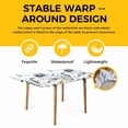 thumbnail image 4 of Spring Blue Floral Table Cloths for 4 Foot Rectangle Tables, Country Garden Wildflowers Botanical Patio Waterproof Elastic Fitted Tablecloths, Washable Rectangular Table Cover for Camping, 4 of 8