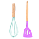 thumbnail image 1 of Juego de utensilios de cocina de silicona, juego de utensilios de cocina resistentes al calor con mangos de madera de 2 piezas, juego de herramientas de cocina, 1 of 5
