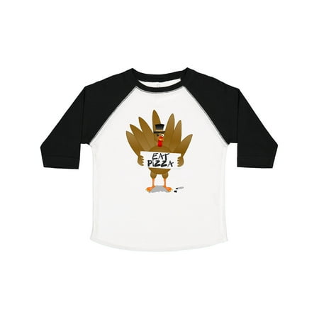 

Inktastic Turkey Holding a Sign Says Eat Pizza Gift Toddler Boy or Toddler Girl T-Shirt