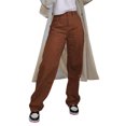 thumbnail image 2 of goowrom Female Jeans, Solid Color High Waist Trousers Close-Fitting Pants, 2 of 9