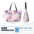 thumbnail image 4 of Xecao Lilies Flowers for versatile beach bag for women includes zipper pockets and waterproof material, ideal for vacations and adventures., 4 of 7