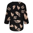thumbnail image 4 of XMMSWDLA Womens 3/4 Sleeve Tops,Blouses for Women Fashion 2024 Summer Tees Trendy Casual Cute Print Round Neck T Shirts Loose Blouse Tunics Womens Workout Tops, 4 of 5