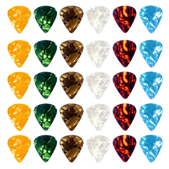 Ultra-thin Guitar Picks Colorful Love Heart Celluloid Guitar Picks Variety Pack of Thin Plectrums for Electric Acoustic Guitars Ukulele Enhance Timbre