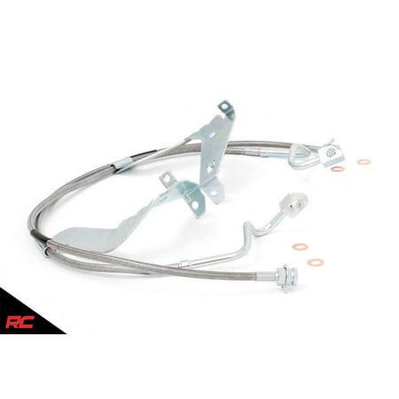 Rough Country Front Extended Stainless Steel Brake Lines (fits) 2008-2015 Super Duty F250 ( F-250 ) F350 ( F-350 )