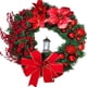 thumbnail image 1 of Guirnalda de Navidad Flores artificiales Rojas 25 cm Guirnaldas de Navidad Guirnalda de chimenea de Navidad Interior Decoración de Navidad al aire libre para puerta Pared Ventana Chimenea de pared Xemadio ZYY-2586, 1 of 5