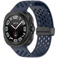thumbnail image 3 of [Azul Medianoche] Adecuado para Galaxy Watch Ultra 7 47 Mm Correa Hebilla Plegable Magnética Con Orificio Silicona Transpirable (azul), 3 of 9