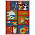 thumbnail image 1 of Ladole Rugs Colorful Red Blue Orange Cartoon Indoor Rug Mat Carpet for Kids Children Baby Little Girl Boy Bed room Small Large Long Non Slip Skid Size 3x5. 4x6, 5 x 8, 7 x 10, 9 by 12, 11 feet ft, 1 of 4