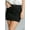 Black, variant on Umgee Distressed Raw Hem High Waist Denim Skirt - Black