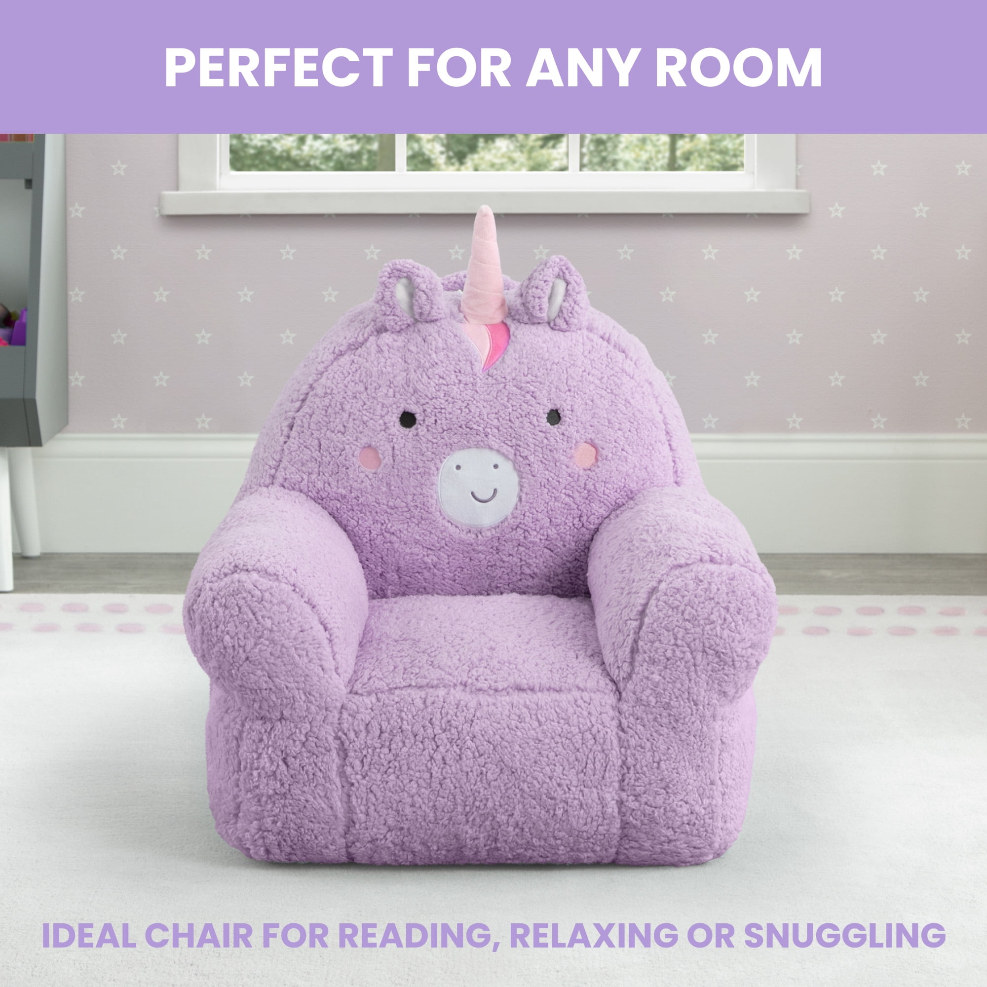 Delta Children Unicorn Cozee Buddy Chair, Purple