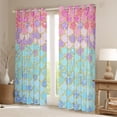 thumbnail image 2 of Castle Fairy Sea Mermaid Girl Black Out Curtains,Bling Glitter Glitter Curtains Pack of 2 (42x63 Each),Ocean Princess Bedroom Curtains,Luxury Bedroom Decor, 2 of 6