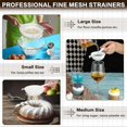 thumbnail image 5 of 3 Piece Plastic Nylon Mesh Strainer Funnel with Handle Dual Ears Fine Food Mesh Strainer Flour Sifter for Baking Kitchen Strainer Kefir Tea Sauce Past, 5 of 5