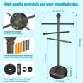 thumbnail image 5 of Pool Towel Rack Outdoor, 59" Aluminum Towel Holder with Wide Stable Base,3 Adjustable Bars, Pool Furniture,Rustproof Towel Drying Rack for Pool, Patio, Hot Tub,& Spa – White, 5 of 8