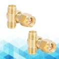 thumbnail image 4 of 2 uds SMA macho a macho adaptador de doble paso 2 uds SMA hembra a hembra conector de doble paso dorado, 4 of 8