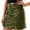 A-Green57, variant on XIAONU Mini Leather Skirt For Women Side Slit Glossy Skirts Trendy Punk Party Streetwear Skirt