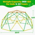 thumbnail image 4 of ENYOPRO 10ft Outdoor Climbing Dome, Kids Universal Exercise Dome Climber, Max 1000lbs Climbing Toys for Outside, Rust & UV Resistant Steel Climbing Structures, for 3-10 Years Old, Red + Yellow, 4 of 10