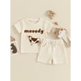 thumbnail image 5 of Aojekbee Kids Boys Shorts Set, Short Sleeve Embroidery Cow T-shirt with Elastic Waist Shorts Toddler Set Summer Outfit, 5 of 10