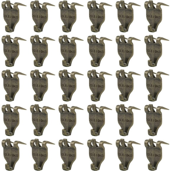 shiyou-Claw Drywall Picture Hanger, 30Pcs Bronze Nail-Free Picture Hangers Easy Tool-Free Drywall Gypsum Board Wall Art Hanger Hooks for Photo Frame, Small Mirrors, Artworks (Holds Up to 20Lbs)