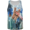thumbnail image 1 of Giant Cat Laser Rampage and Destroy All Over Mens Tank Top Multi 3X-LG, 1 of 2