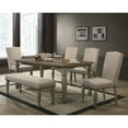 thumbnail image 6 of Roundhill Furniture Breda Antique Gray and Dark Oak Finished Wood Dining Table, 6 of 6