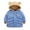 Sky Blue, variant on Baby Kids Boys Girls down Cotton Jackets Thicken Warm Hooded Coat Toddler Winter Puffer Cotton Outerwears Jackets Coat for Boys Girls 1-7 Years Old