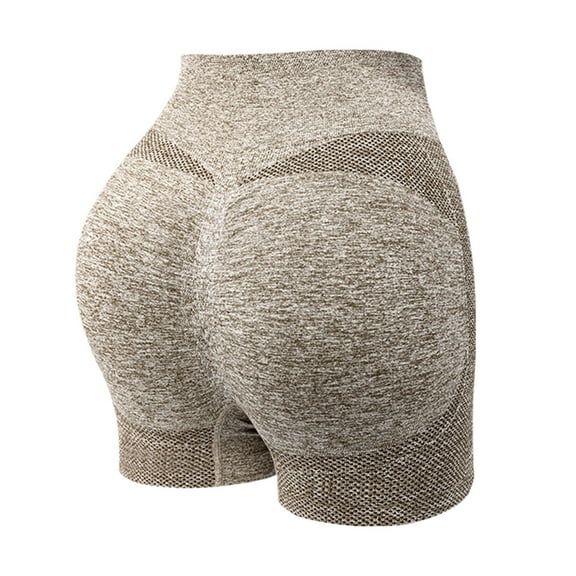 JJHGVB Gym Shorts Women Yoga Shorts Women's Tummy Athletic Shorts Stretch Workout Biker Shorts Butt Lifting Scrunch Gym Shorts Athletic Shorts Butt Lifting Shorts Khaki L