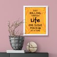 thumbnail image 4 of Designs ByLITA Just Rolling Through Life One Sushi Piece At A Time!, 11 x 14 White Framed Print Inspirational Wall Art | Decoration For Sushi Lovers, 4 of 6