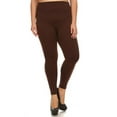 thumbnail image 4 of 3 Pack Lady's Full Length Seamless FLEECE Leggings, Plus Size/One Size, Black/Coffee/Charcoal, 4 of 5
