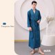 thumbnail image 4 of Batas de dormir de satén de manga larga para hombre, bata de baño absorbente y seca, suave, para el hogar, pijama para hombre, 4 of 4