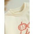 thumbnail image 6 of Wassery 2PCS Baby Boys Girls Sweatshirt Rompers Infant Halloween Clothes Letter Pumpkin Print Long Sleeve Jumpsuit 6M 12M 18M 24M Newborn Cute Fall Outfits, 6 of 9