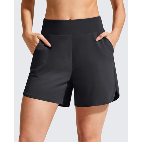 G4Free Chillwhisp Athletic Shorts for Women 4" - High Waist Lightweight Casual Running Shorts Built-in Liner with Pockets