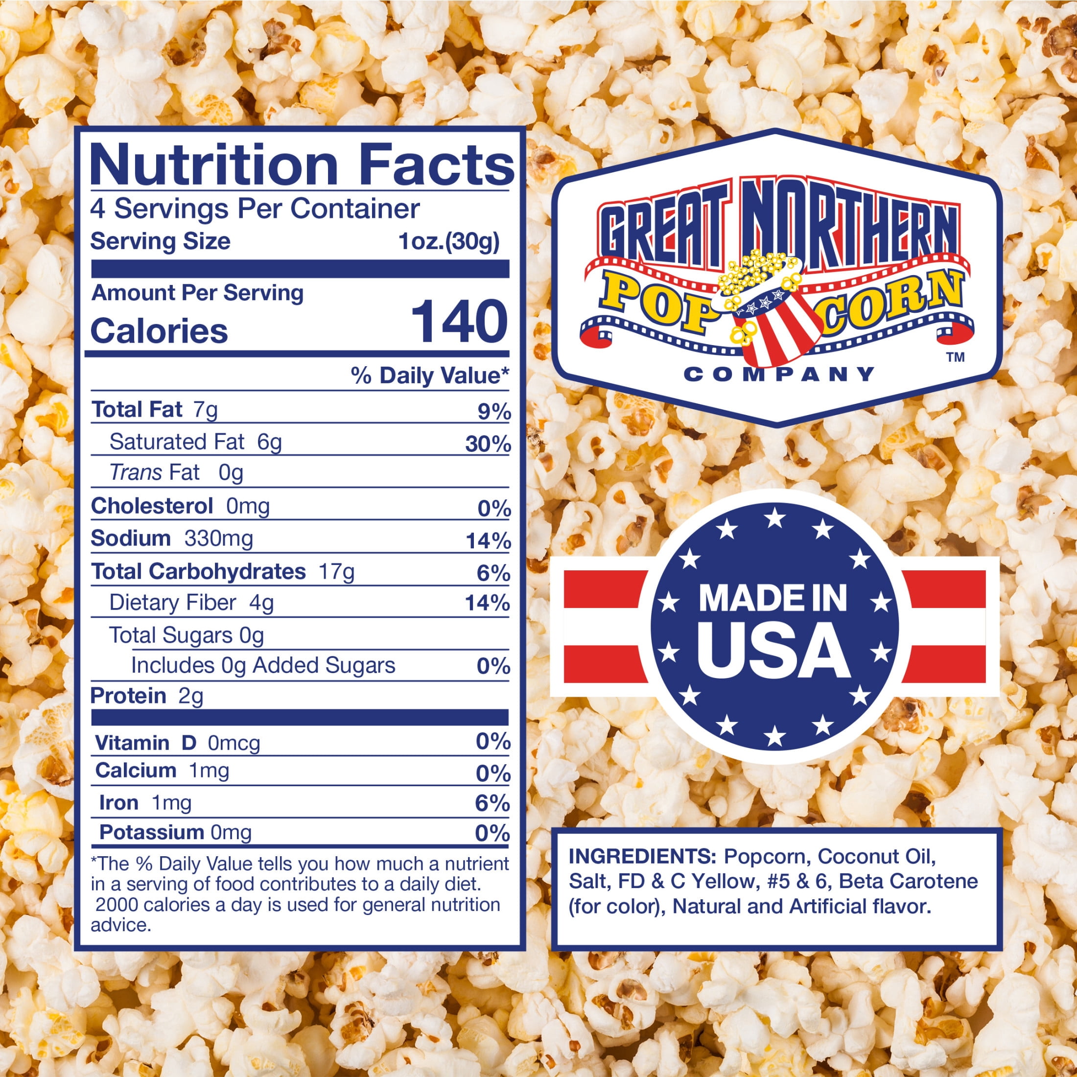 Great Northern Popcorn 4oz Popcorn Machine Popcorn Packets - All in One Popcorn Packs (40 Case)