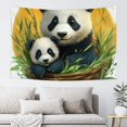 thumbnail image 6 of ZFLMY Panda Bear Baby Panda Tapestry Home Decor 100% Polyester Wall Art Hanging for Decorative Bedroom Living Room Decoration 60x40in, 6 of 7