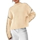 thumbnail image 1 of Suéter PRETTYGARDEN Otoño 2025 Manga Larga Cuello Simulado Beige S, 1 of 6
