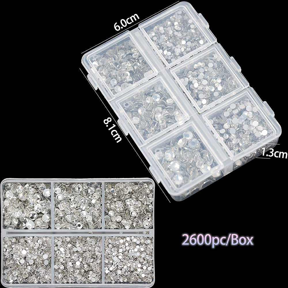 Queenme 3300pcs Clear Hotfix Crystals Mixed Size Algeria