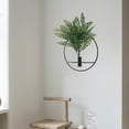 thumbnail image 6 of Avtoify 1Pcs Wall Plant Decor Round Artificial Plants with Metal Round Hanging Hoop for Modern Home Decor C, 6 of 6