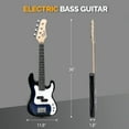 thumbnail image 7 of GLARRY 36in Electric Bass Guitar, 4 String Beginner Starter Kit with Accessories including Cable, Strap, Bag for Adults (Red), 7 of 7