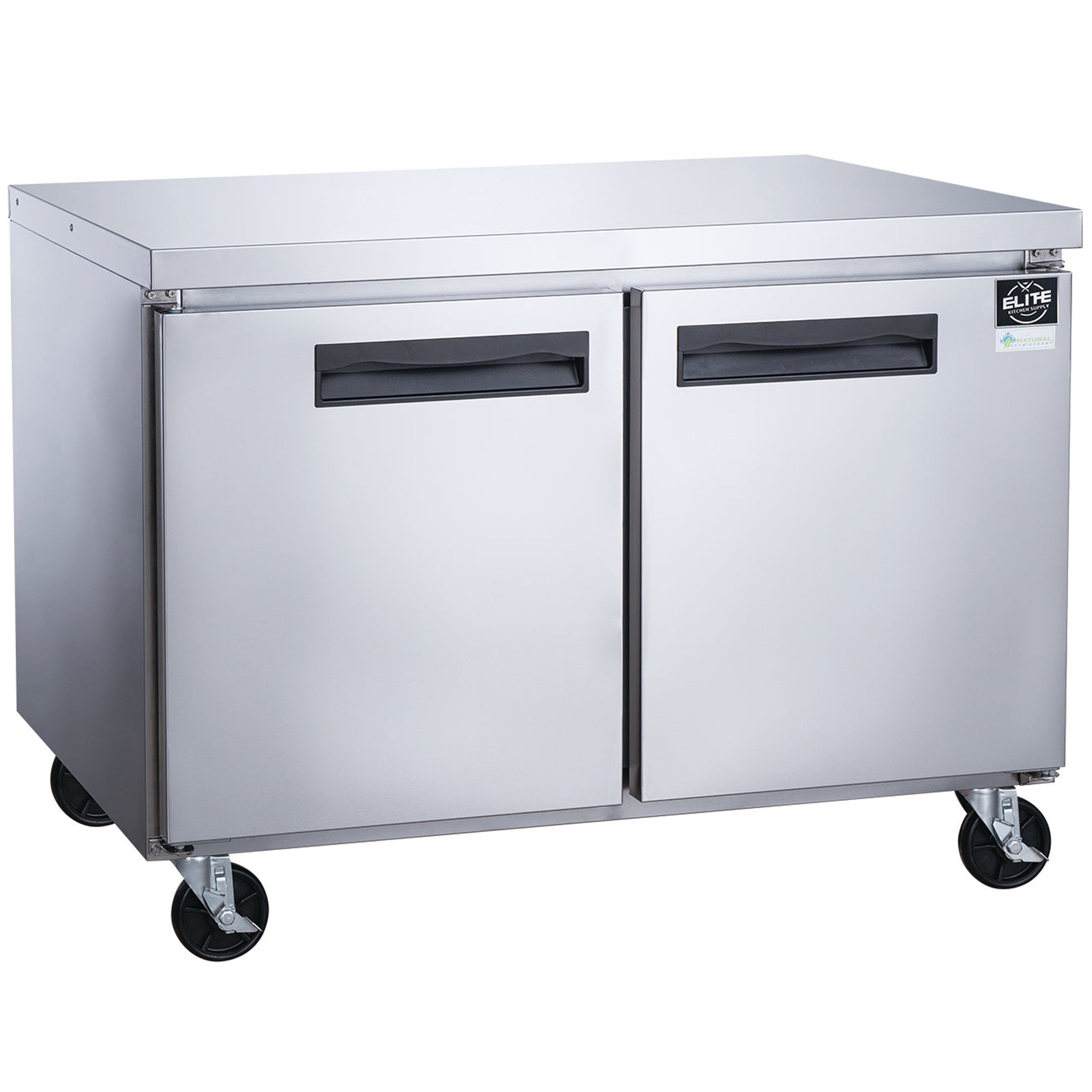 48 in. 2-Door Undercounter Freezer in Stainless Steel 12.3 Cu.Ft. Commercial Freezer NSF ETL